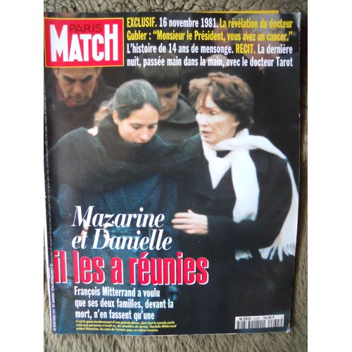 Paris Match N° 2435 Du 25 Janvier 1996 Mazarine Et Danielle