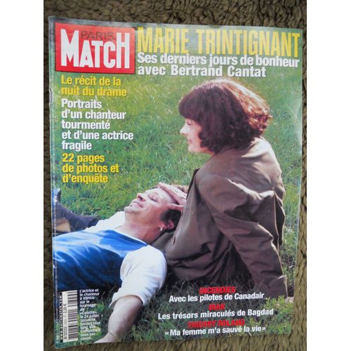 Paris Match N° 2829 Du 7 Août 2003 Marie Trintignant