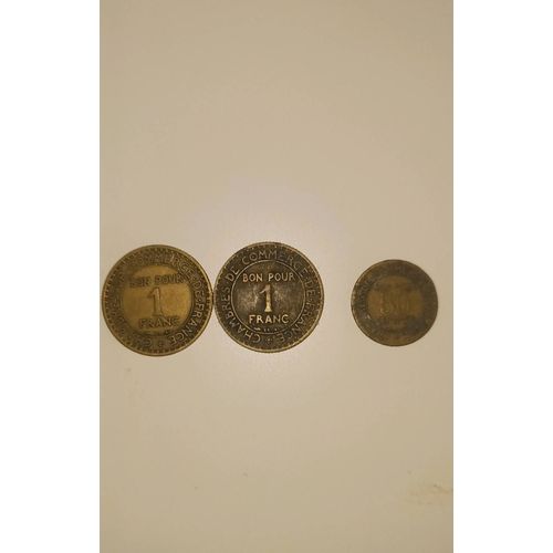 2 Pièces Bon Pour 1 Franc + 50 Centimes 1920, 1927 Et 1923