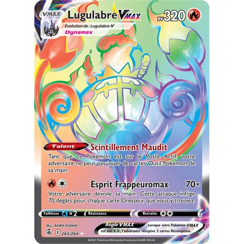 Pokémon - Lugulabre Vmax - 265/264 Set Poing De Fusion Fr