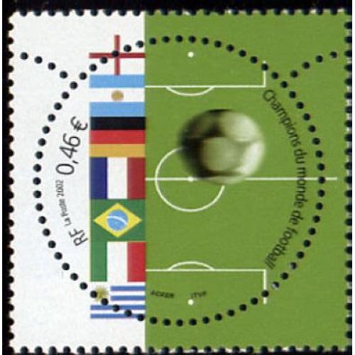 Timbre France 2002 Oblitéré Championnat Du Monde De Football 0.46 Yt3483