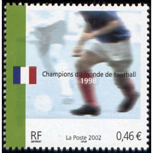 Timbre France 2002 Oblitéré Champions Du Monde De Football 1998 0.46 Yt3484