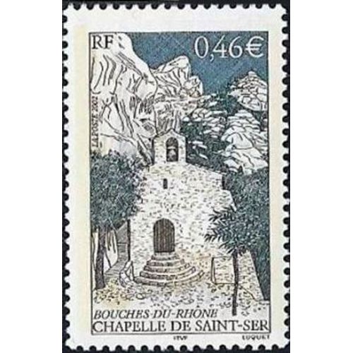 Timbre France 2002 Oblitéré Chapelle De Saint-Ser (Bouches Du Rhone) 0.46 Yt3496