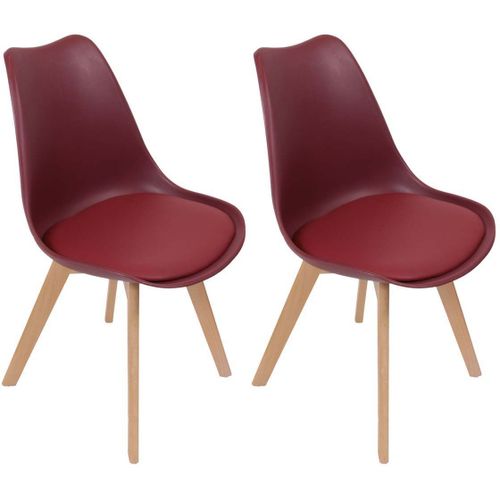 Chaise Scandinave Avec Assise Rembourrée (Lot De 2)