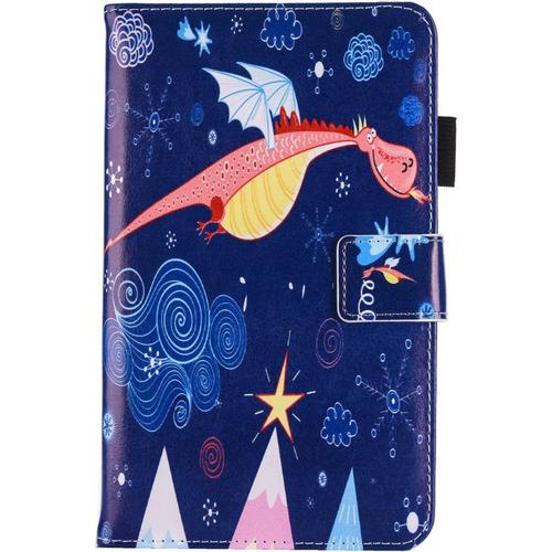 Samsung Tab A 7.0 Etui Housse Portefeuille Smart Cover En Cuir Pu Silicone Anti-Rayure Protecteur Rabat Coque Pour Tablette Samsung Galaxy Tab A6 7.0" Sm-T280/T285 - Dragon Volant