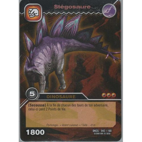 Carte Dinosaur King - Stegosaure - Dkcg-042/160 - Foil -