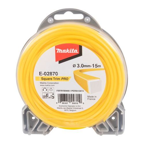 Fil carré Square Trim Pro MAKITA 3 mm x 15 m - E-02870