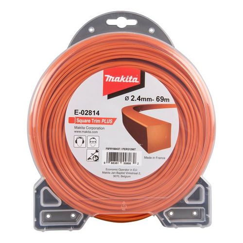 Fil carré Square Trim+ MAKITA 2,4 mm x 69 m - E-02814