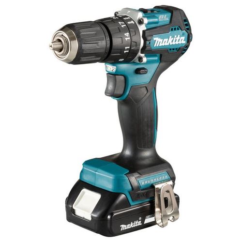 Visseuse-perceuse à percussion 18V 13mm 1x DC18RC + 2x BL1820 + Makpac - Makita DHP487RAJ