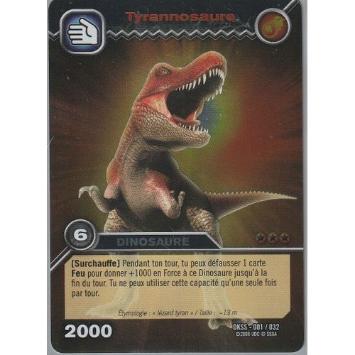Carte Dinosaur King - Tyrannosaure - Dkss-001/032 - Foil -