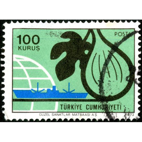 Timbre Oblitéré Turkiye Cumhuriyeti, Posta, 100 Kurus, 1973