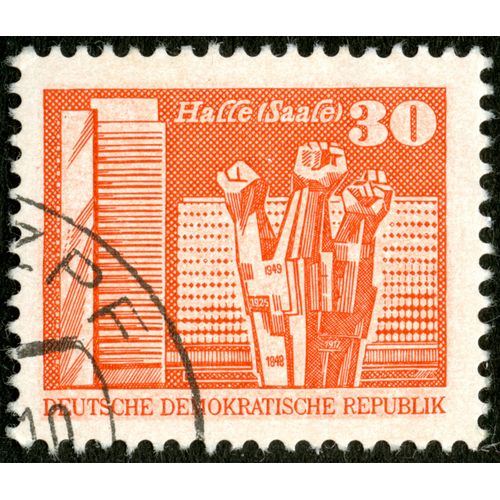 Timbre Oblitéré Deutsche Demokratische Republik, Halle, Saale, 30