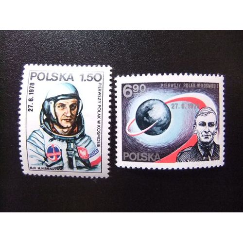 Pologne Polska 1978 Astronautes Espace Yvert 2390 / 2391** Mnh