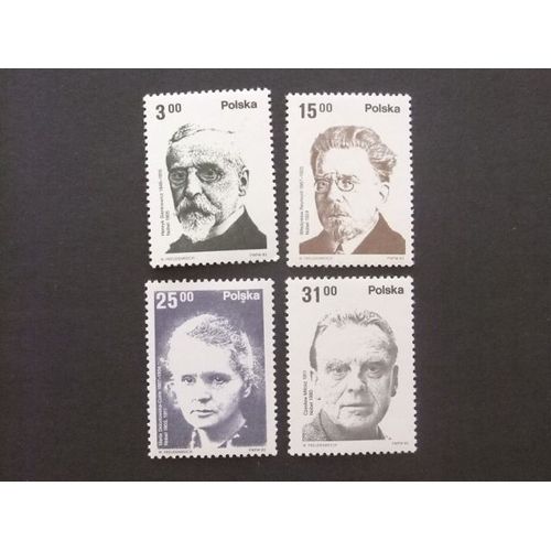 Polonia Polska 1982 Prix Nobel Polonais Yvert 2622 / 2625 ** Mnh