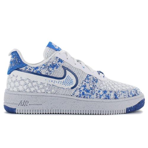 Nike Air Force 1 Low Crater Flyknit Femmes Baskets Sneakers Chaussures Blancbleu Af1 Dm1060100