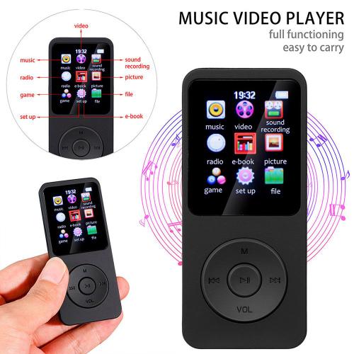 Baladeur de musique MP3 en métal tactile MP4, carte Pure/avec réveil FM, podomètre Compatible Bluetooth, E-Book, discours intégré