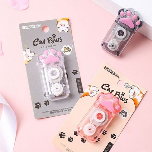 Stylo Correcteur Griffe De Chat Mignon Blanc 5mm * 6m, Bande Correctrice, Papeterie Scolaire Et De Bureau