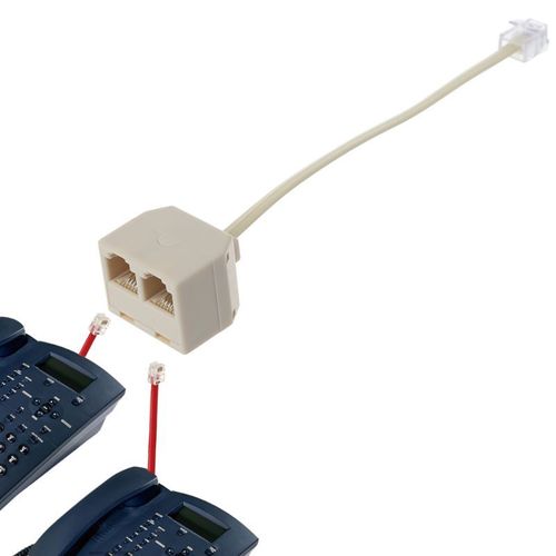 séparateur de Port femelle RJ11 à Double prise, adaptateur RJ11 à 2 prises, fil de téléphone Cat3 6P4C, connecteur 1 à 2