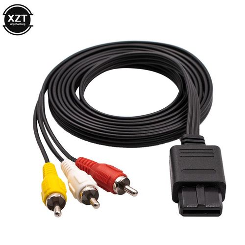 Cordon Audio Et Vidéo Pour Nintendo 64, 1.8m, Câble Av Vers Rca, Accessoire Pour Console De Jeu Super Gamecube N64 Snes Game Cube