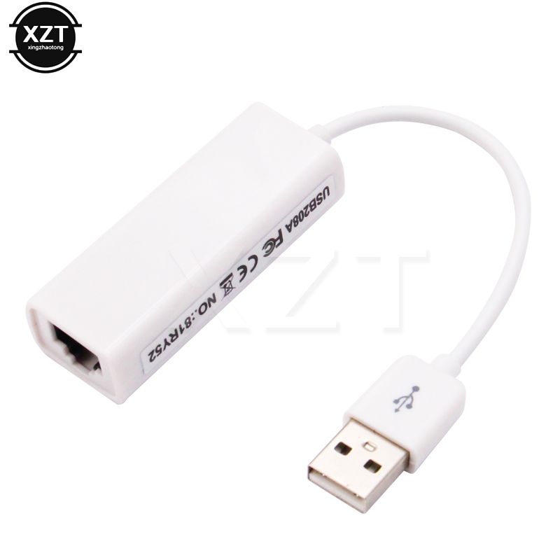 Adaptateur USB 2.0 vers RJ45, carte réseau Ethernet Lan, pour PC Portable Windows XP 7 8 10, 1 pièce