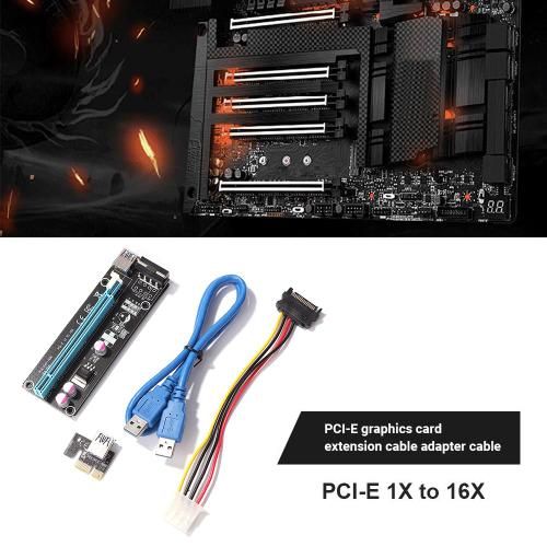 Carte graphique PCI-E Riser, câble USB 3.0 à 4 broches, adaptateur d'alimentation PCI Express 1X à 16X, pour ordinateur, accessoires