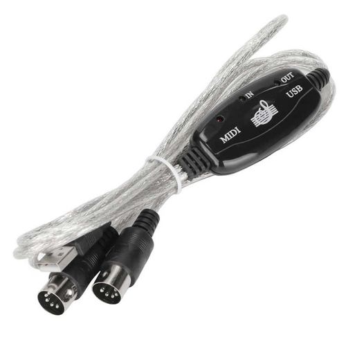 Adaptateur de prise de câble MIDI vers USB 2,2 yd Long pour ordinateur, Piano pour guitare