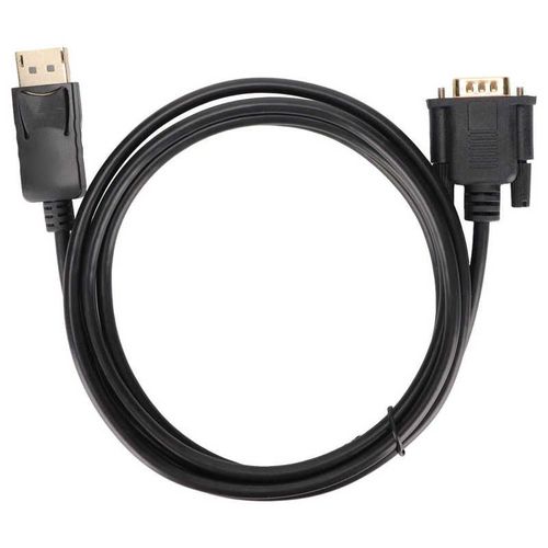 Adaptateur DP vers VGA mâle vers mâle HD 1080p plaqué or, cordon DisplayPort vers VGA pour PC portable projecteur 5.9ft