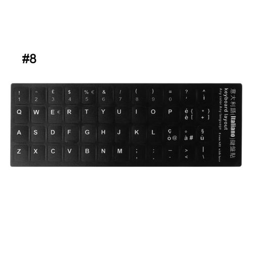 Autocollant Alphabet russe/français/espagnol/japonais/allemand/arabe/coréen/italien, pour ordinateur portable