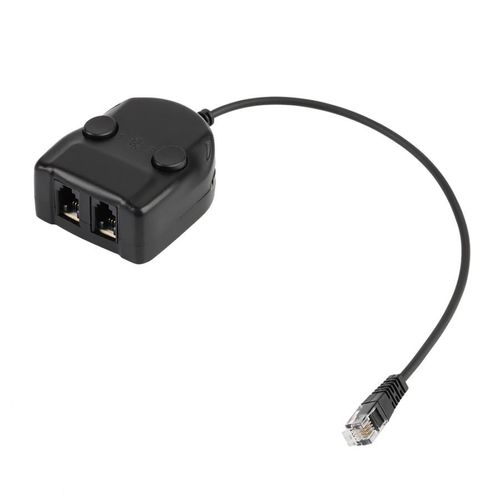 Adaptateur RJ9 Durable, boîte de cordon séparateur pour casque d'écoute, boîte de formation téléphonique, contrôle du Volume, son Intelligent fermé noir