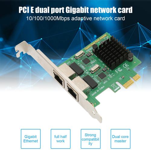 Carte réseau PCI E NIC, Port RJ45, 2 voies, adaptateur LAN Ethernet PCIE X1, pour Win for Linux, pour jeu de puces, offre spéciale