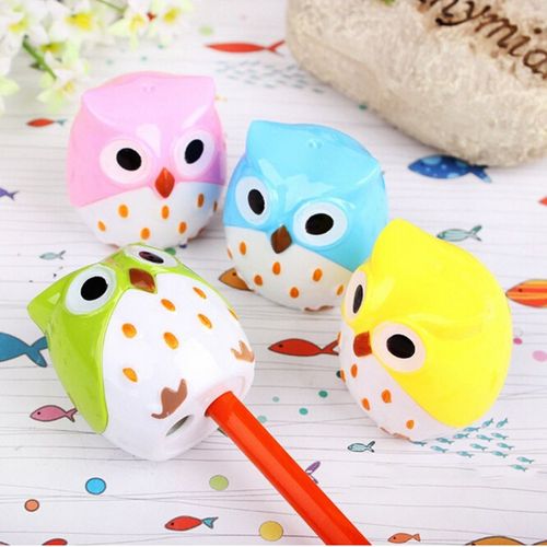 Taille-Crayon, 1 Pièce, Mini, Joli Motif De Hibou, Le Préféré Des Enfants À L'école