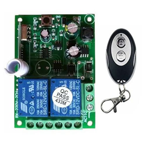 Système de commutateur à télécommande sans fil AC85V 110V 220V 250V 2CH récepteur + transmetteur en forme d'ellipse, volets de fenêtre/portes de Garage