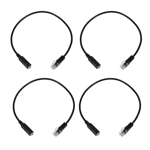 Câble adaptateur Jack vers RJ9, 4x3.5Mm, pour Iphone, casque vers téléphone de bureau