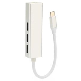 Adaptateur USB C vers Ethernet RJ45, 3 Ports USB 3.0, Gigabit, haute vitesse, pour Windows 7, OS X, offre spéciale