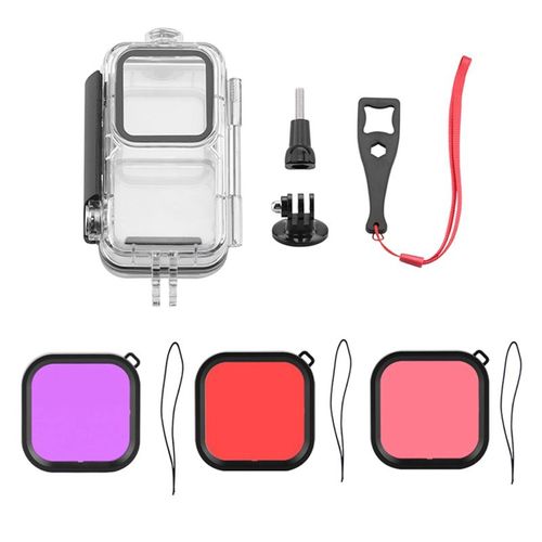 Coque De Plongée Étanche 60m Pour Dji Osmo Action 2, Boîtier De Protection Pour Caméra De Sport Avec Double Écran Et Filtres-Générique