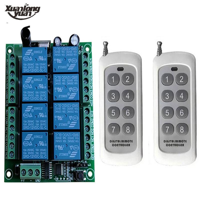 DC12V Récepteur de commutateur de télécommande sans fil 315 MHz 2 relais RF