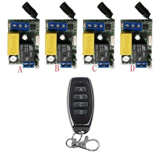 système de sécurité avec télécommande sans fil AC220V 1CH 10A RF, commutateur de relais, pour portes de Garage, volet électrique