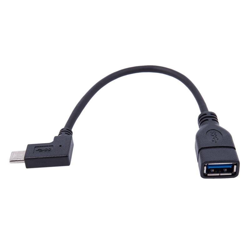 Câble USB type C OTG et Data coudé vers usb 3.0 femelle pour tous