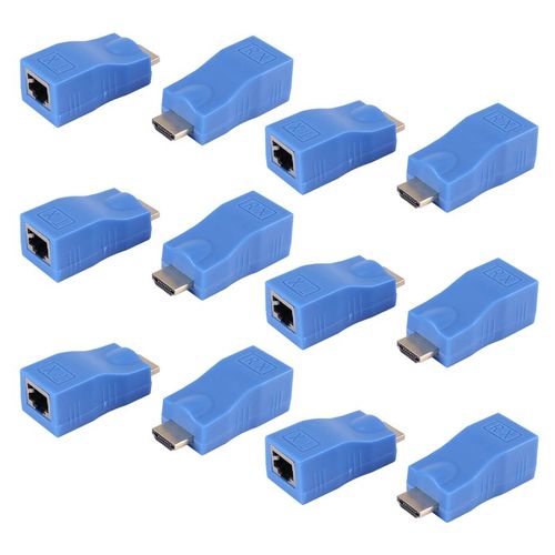Prolongateur HDMI 6X vers Rj45 Lan, câble Ethernet Tx Rx Cat5E Cat6 V1.4 30M 4K Hd TV