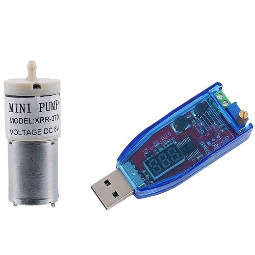 Moteur De Mini Pompe À Air Dc 6v Et Module Régulateur De Tension D'alimentation Réglable, Haut/Bas, Usb, 5v-24v