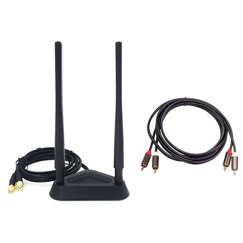 Câble d'extension double fréquence 2.4G/5G pour routeur wi-fi, avec câble Audio stéréo RCA Coaxial 2RCA à 2 RCA, Jack 3.5, 1M