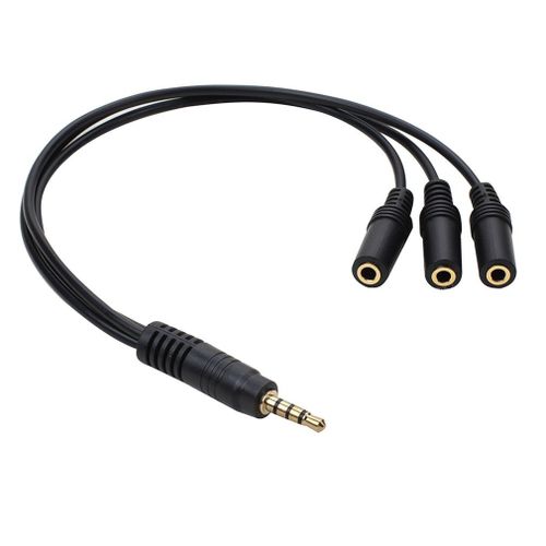 3.5mm 1 À 3 Câble Répartiteur 30cm 1/8 Pouce Mâle À 3 Stéréo Femelle Prise Répartiteur de Câble Audio