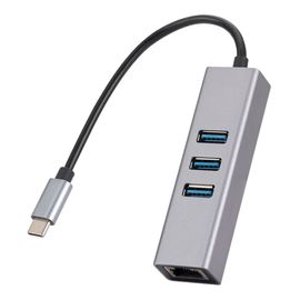 Carte réseau USB vers Rj45 Lan, 3 Ports, séparateur de Station d'accueil, haute vitesse, adaptateur USB type-c pour ordinateur portable, 1000Mbps