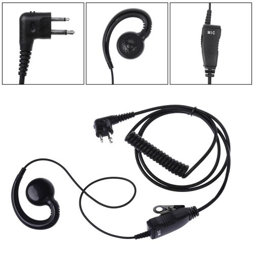 écouteurs talkie-walkie, casque d'écoute, prise métallique plaquée à 2 broches, rotation à 180 °, Radio unilatérale, 2 pièces