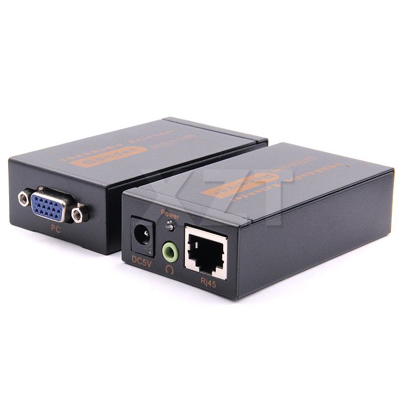 2019 nouvelle Arrivée 100M 328ft Vidéo VGA Audio Extender Sur Simple RJ45 CAT5e/6 1080P Extension adaptateur de protection contre la Foudre