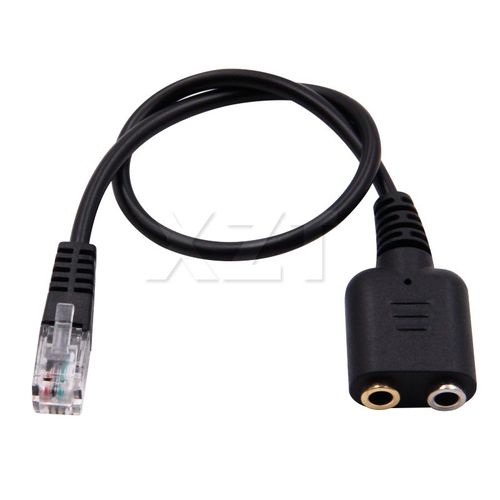 Câble adaptateur RJ9 femelle-mâle, 25cm, double prise Audio 3.5mm, câble convertisseur, pour ordinateur, casque, téléphone, pour Cisco 6921