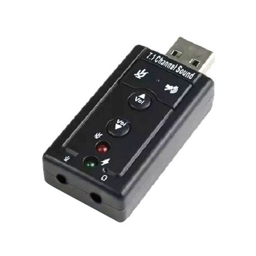 Adaptateur Audio 7.1 canaux, haut-parleur d'enregistrement, écouteurs, ordinateur PC stéréo, carte son externe USB, pratique, noir, Plug And Play