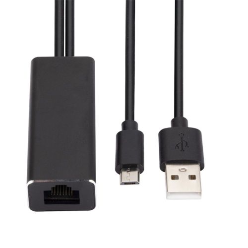 Adaptateur de carte réseau Micro USB à RJ45, 100M, pour Chromecast/Fire TV Stick