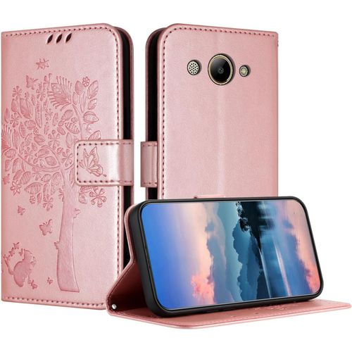 Coque Pour Huawei Y3 2017, Coque Portefeuille Housse Cuir Avec Porte Cartes Et Bequille Fermeture Magnetique Etui Pour Huawei Y3 2017 - Or Rose