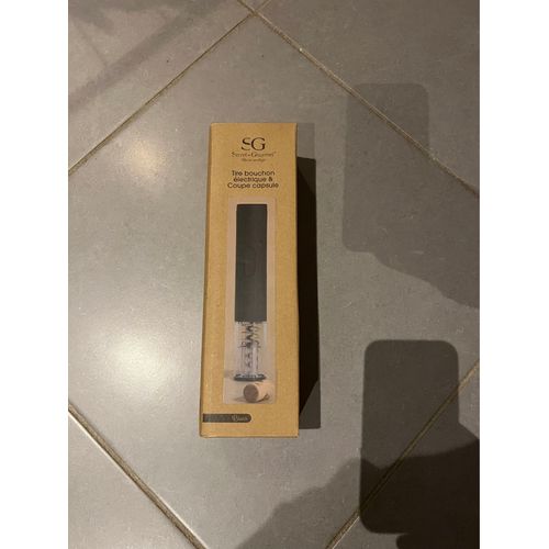 Tire bouchon électrique & coupe capsule / Colerette - Secret de Gourmet / Plaisir partagé - Led intégré